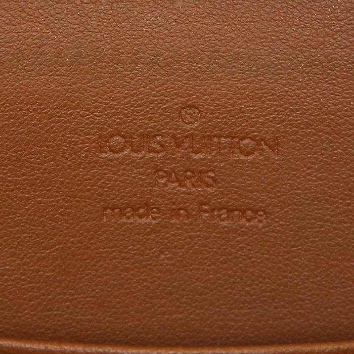 Borsa Louis Vuitton Forsyth modello piccolo in pelle verniciata monogram mordoré e pelle naturale - Detail D3