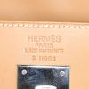 Borsa Hermes Kelly 35 cm in tela verde kaki e pelle naturale - Detail D4 thumbnail