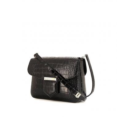 Borsa a tracolla Givenchy Nobile in pelle nera simil coccodrillo