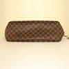 Louis Vuitton Delightful bag worn on the shoulder or carried in the hand in ebene damier canvas and brown leather - Detail D4 thumbnail