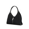Gucci Bardot bag worn on the shoulder or carried in the hand in black monogram canvas and black leather - 00pp thumbnail