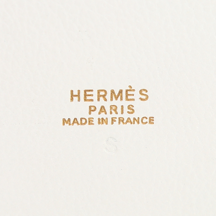 Hermes Farming shoulder bag, 1990, in beige canvas and off-white leather - Detail D4