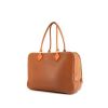 Hermes Plume handbag in gold and orange Swift leather and orange piping - 00pp thumbnail