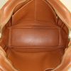 Hermes Plume handbag in gold and orange Swift leather and orange piping - Detail D2 thumbnail