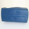 Louis Vuitton Speedy 25 cm handbag in blue epi leather - Detail D4 thumbnail