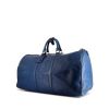 Bolsa de viaje Louis Vuitton Keepall 55 cm en cuero Epi azul - 00pp thumbnail