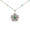 Bulgari Divas' Dream necklace in white gold,  diamonds and emerald - 00pp thumbnail