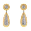 Buccellati Macri Classica 1980's pendants earrings in yellow gold and white gold - 00pp thumbnail