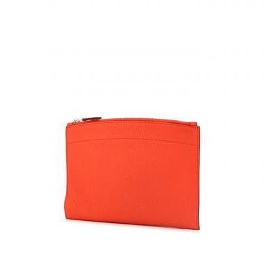 Pochette Hermès Bazar in pelle togo arancione