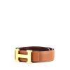 Hermès Ceinture clutch-belt in gold togo leather - 00pp thumbnail