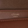 Bolso de mano Celine  Trapeze modelo pequeño  en cuero rojo color burdeos y marrón - Detail D4 thumbnail