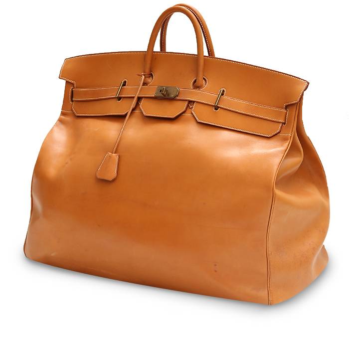 Haut à courroies leather travel bag Hermès Grey in Leather - 27360330