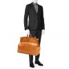 Bolsa de viaje Hermes Haut à Courroies - Travel Bag en cuero natural - Detail D2 thumbnail