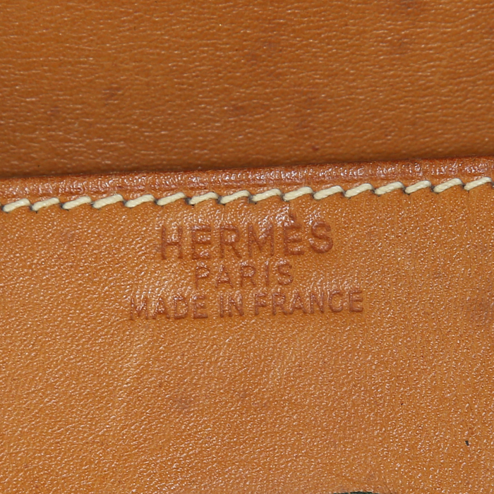 Sac de voyage Hermes Haut à Courroies - Travel Bag en cuir naturel - Detail D5