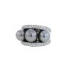 Poiray Fidji ring in white gold,  diamonds and pearls - 00pp thumbnail