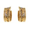 Cartier Panthère 1980's hoop earrings in yellow gold and white gold - 00pp thumbnail