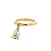 Dior Muguet ring in yellow gold and pearl - 00pp thumbnail