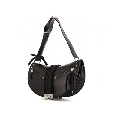 Sac Dior Corset en cuir noir