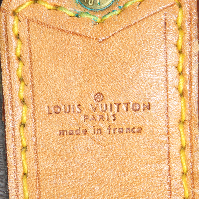 Louis Vuitton Polochon travel bag in brown monogram canvas - Detail D4