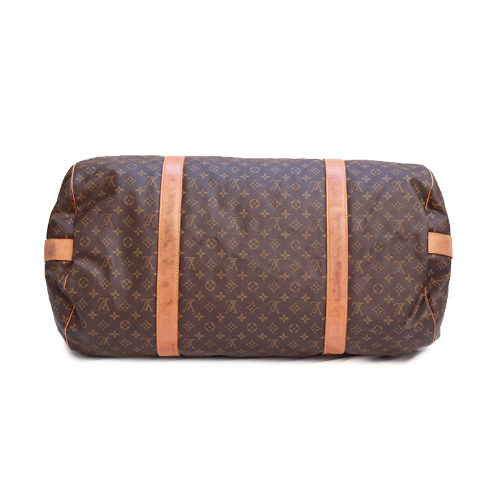Louis Vuitton Polochon travel bag in brown monogram canvas - Detail D5