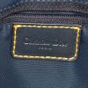 Dior Saddle bag worn on the shoulder or carried in the hand in blue monogram denim canvas and blue leather - Detail D3 thumbnail