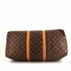Bolsa de viaje Louis Vuitton Keepall 50 cm en lona Monogram marrón y cuero natural - Detail D4 thumbnail