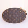 Shopping bag Louis Vuitton Bucket in tela monogram cerata marrone e pelle naturale - Detail D4 thumbnail
