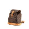 Sac à dos Louis Vuitton Montsouris Backpack en toile monogram marron et cuir naturel - 00pp thumbnail