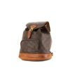 Sac à dos Louis Vuitton Montsouris Backpack petit modèle en toile monogram marron et cuir naturel - 00pp thumbnail