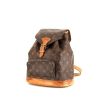 Sac à dos Louis Vuitton Montsouris Backpack petit modèle en toile monogram marron et cuir naturel - 00pp thumbnail