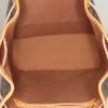 Zaino Louis Vuitton Montsouris Backpack modello piccolo in tela monogram marrone e pelle naturale - Detail D2 thumbnail