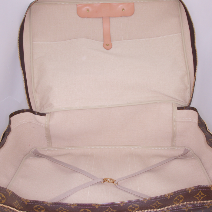 Maleta Louis Vuitton Sirius 55 cm en lona Monogram y cuero natural - Detail D2
