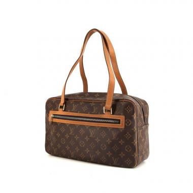 Sac porté épaule Louis Vuitton Cité en toile monogram et cuir naturel