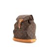 Mochila Louis Vuitton Montsouris Backpack modelo pequeño en lona Monogram marrón y cuero natural - 00pp thumbnail