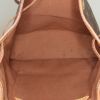 Zaino Louis Vuitton Montsouris Backpack modello piccolo in tela monogram marrone e pelle naturale - Detail D2 thumbnail