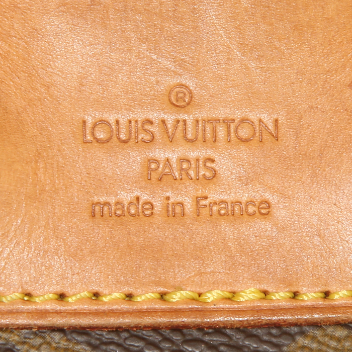 Louis Vuitton Montsouris Backpack small model backpack in brown monogram canvas and natural leather - Detail D3