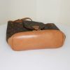 Zaino Louis Vuitton Montsouris Backpack modello piccolo in tela monogram marrone e pelle naturale - Detail D4 thumbnail