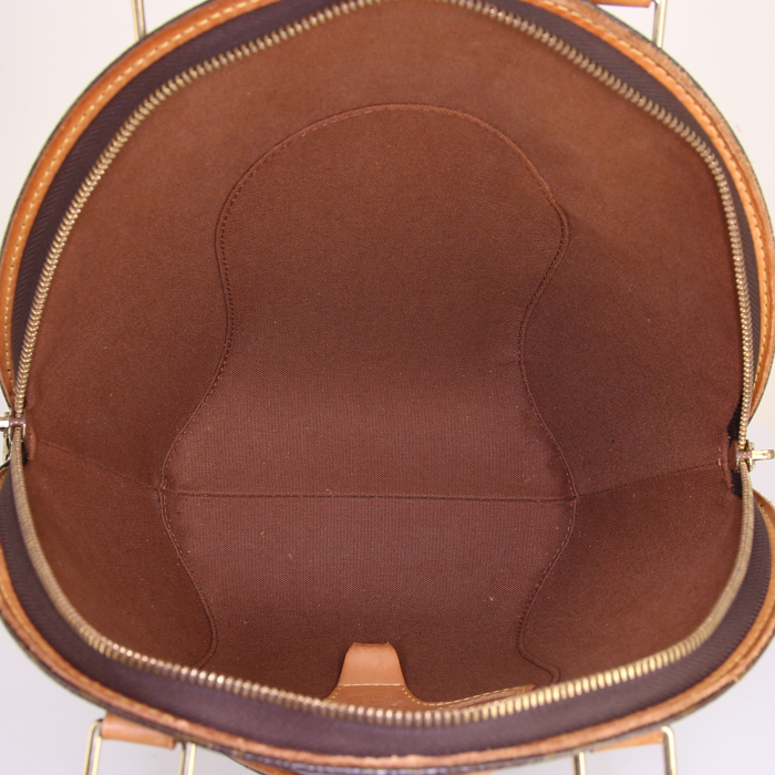 Bolso de mano Louis Vuitton Ellipse modelo pequeño en lona Monogram y cuero natural - Detail D2