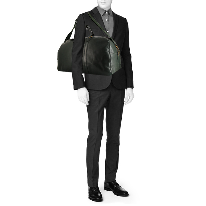 Sac de voyage Louis Vuitton Kendall en cuir taiga vert - Detail D2