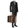 Bolsa de viaje Louis Vuitton Sirius en lona Monogram revestida marrón y cuero natural - Detail D1 thumbnail