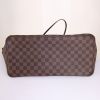 Louis Vuitton Neverfull large model shopping bag in brown damier canvas and brown leather - Detail D4 thumbnail