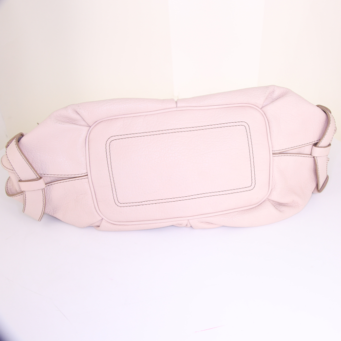 Sac à main Celine Bittersweet en cuir grainé rose - Detail D4