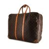 Borsa da viaggio Louis Vuitton Sirius in tela monogram cerata marrone e pelle naturale - 00pp thumbnail