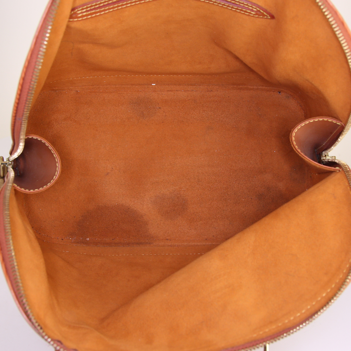 Borsa Louis Vuitton Alma modello medio in pelle Epi marrone - Detail D2