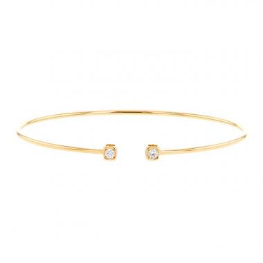 Bracelet Dinh Van Cube en or jaune et diamants