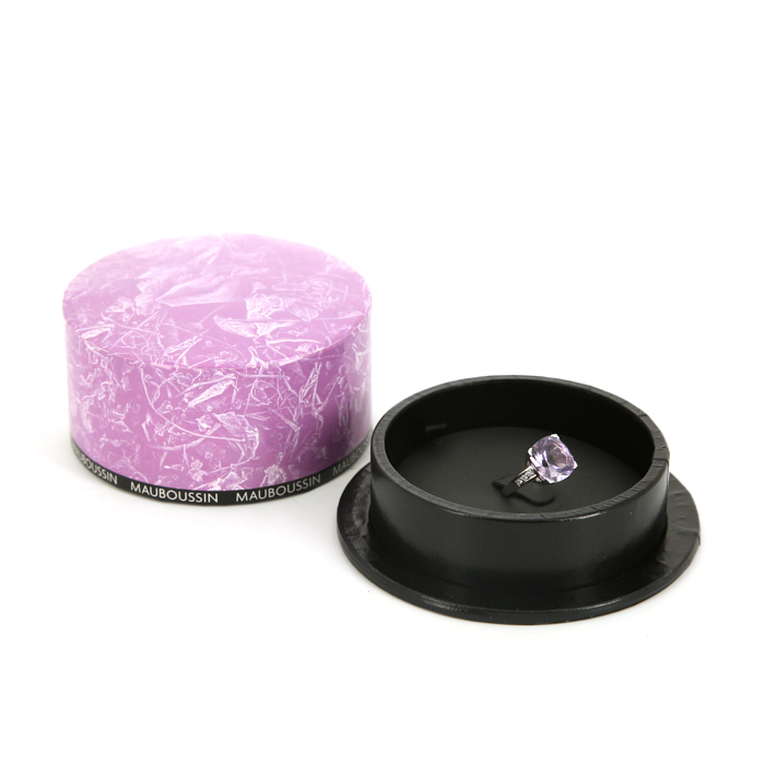 Bague Mauboussin Gueule d'Amour en or blanc et diamants et en améthyste - Detail D2