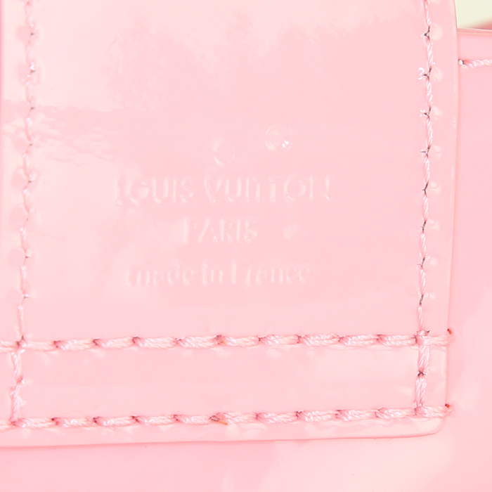 Louis Vuitton Open Tote handbag in pink and red patent leather - Detail D4