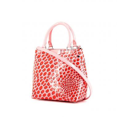 Sac à main Louis Vuitton Open Tote en cuir verni rose et rouge