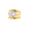 Poiray sleeve ring in yellow gold,  white gold and diamond - 00pp thumbnail