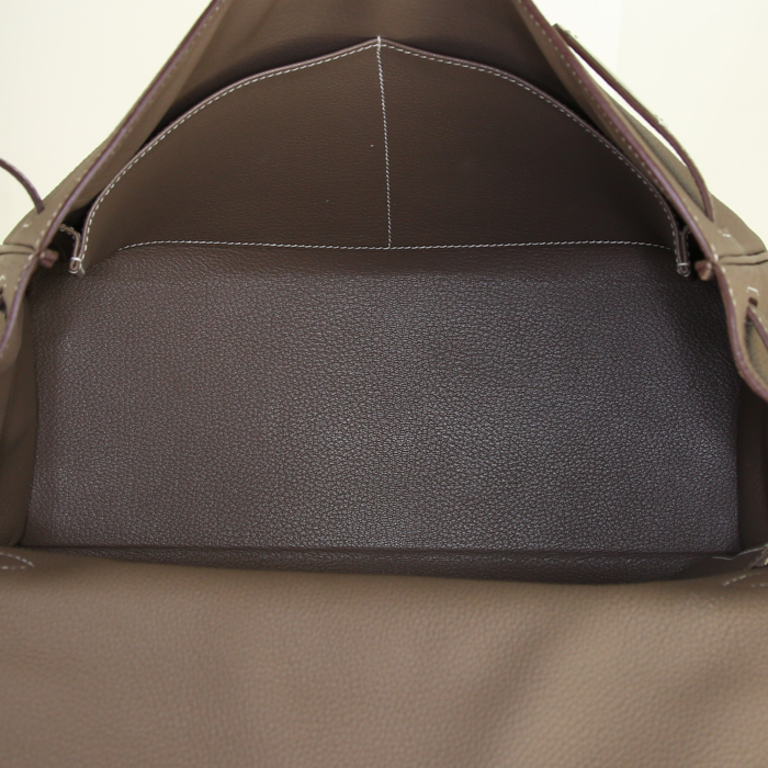 Borsa Hermes Kelly 35 cm in pelle togo etoupe - Detail D3